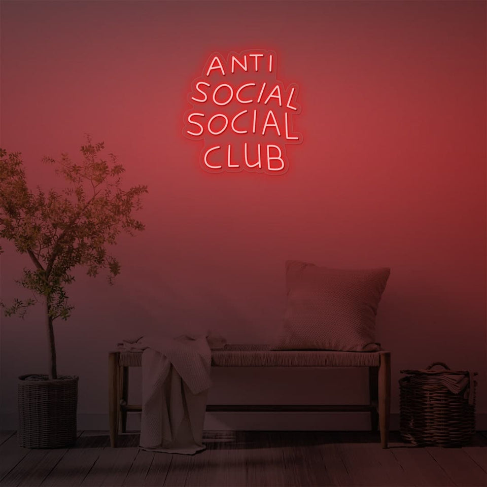 ANTI SOCIAL SOCIAL CLUB RED COLOR NEON SIGN