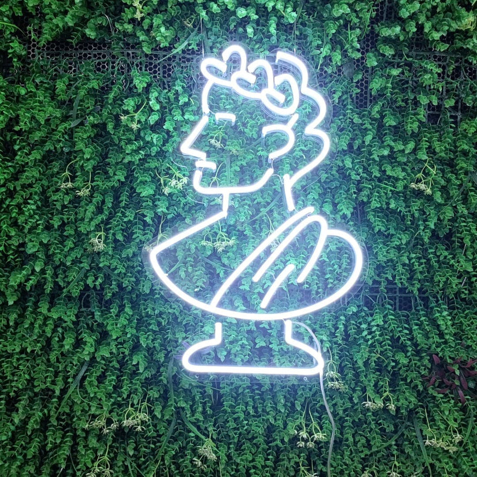 Bust LED Neon Sign 15 Inches Size