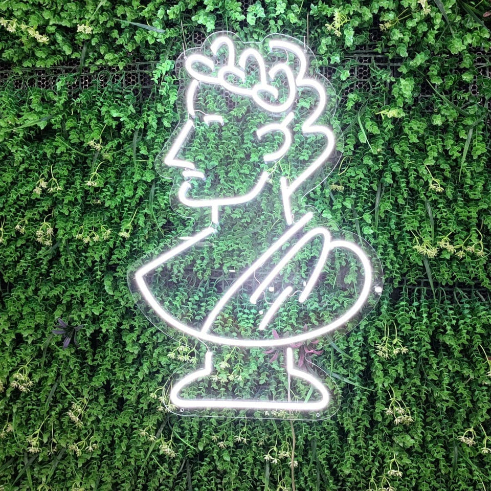 Bust LED Neon Sign 20 Inches Size