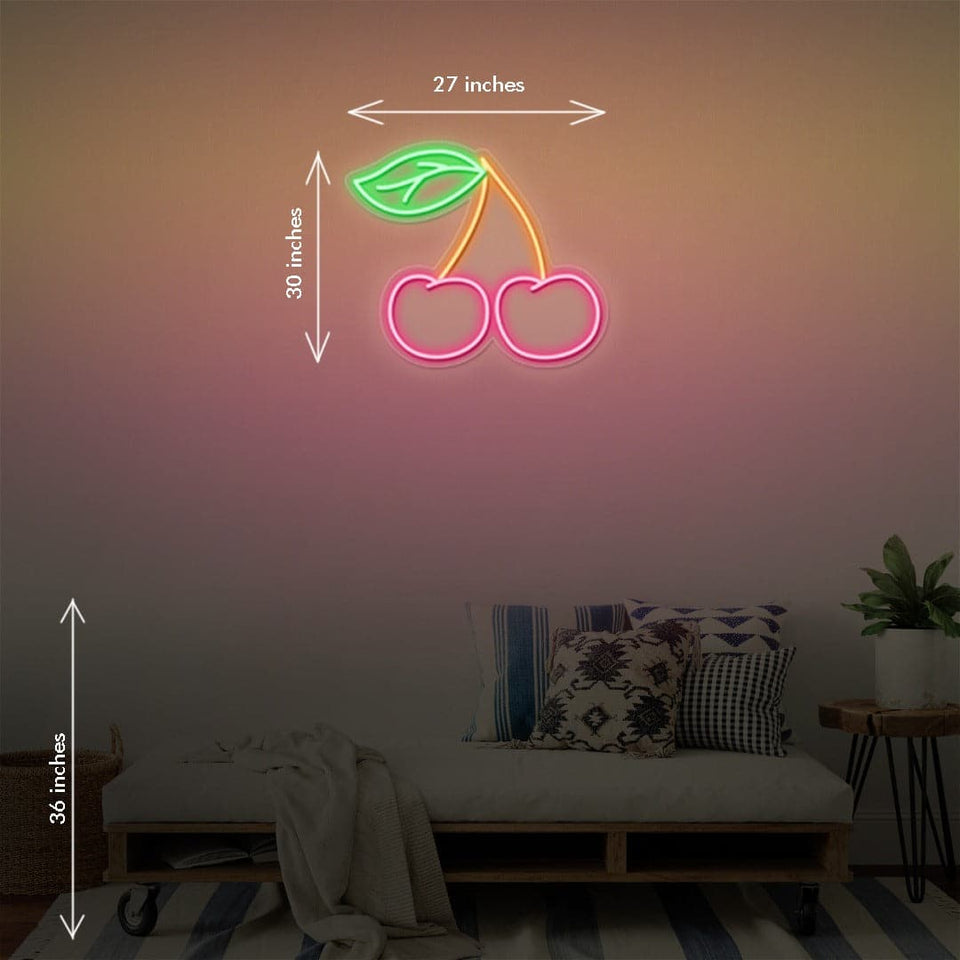 'Cherry' is a 27 inch LED neon sign by Katie Zamprioli
