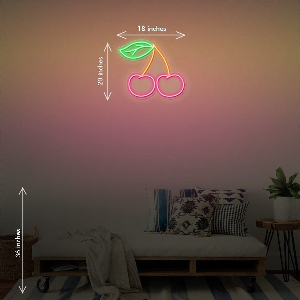 'Cherry' is an 18 inch LED neon sign by Katie Zamprioli