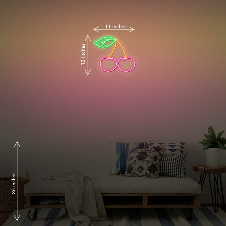 'Cherry' is an 11 inch LED neon sign by Katie Zamprioli
