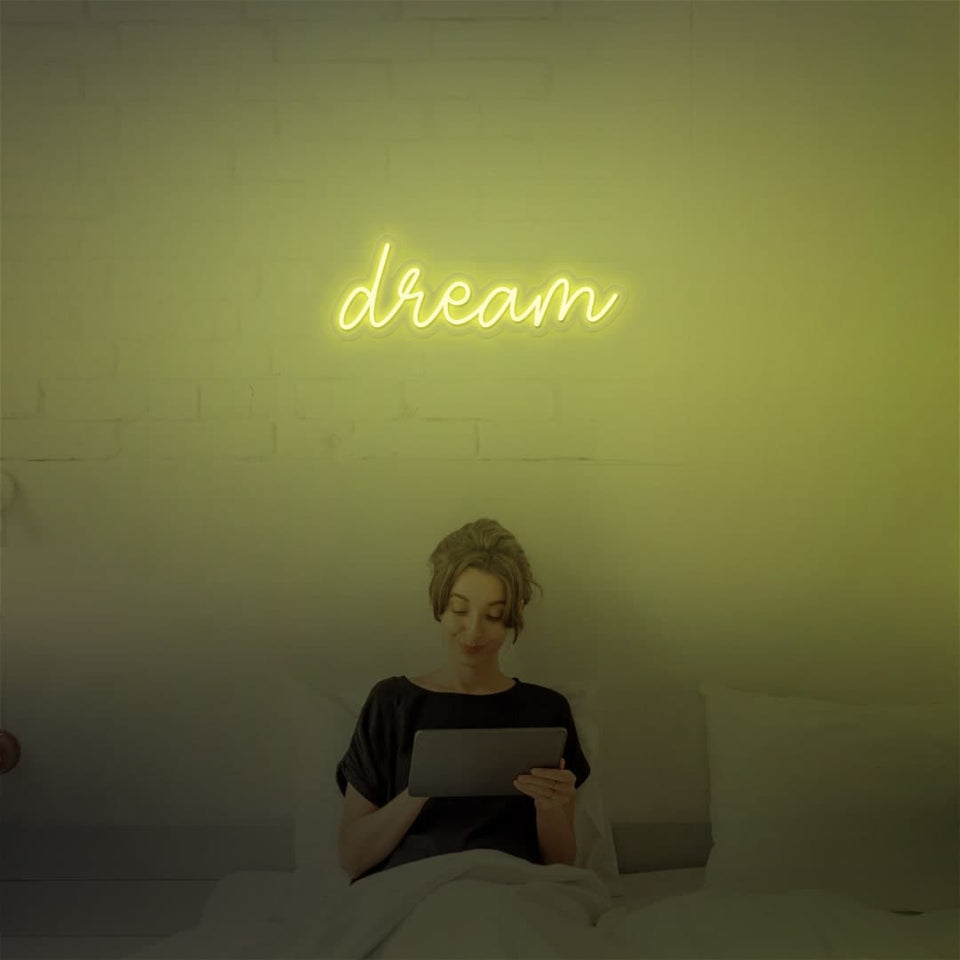 DREAM LEMON YELLOW COLOR NEON SIGN