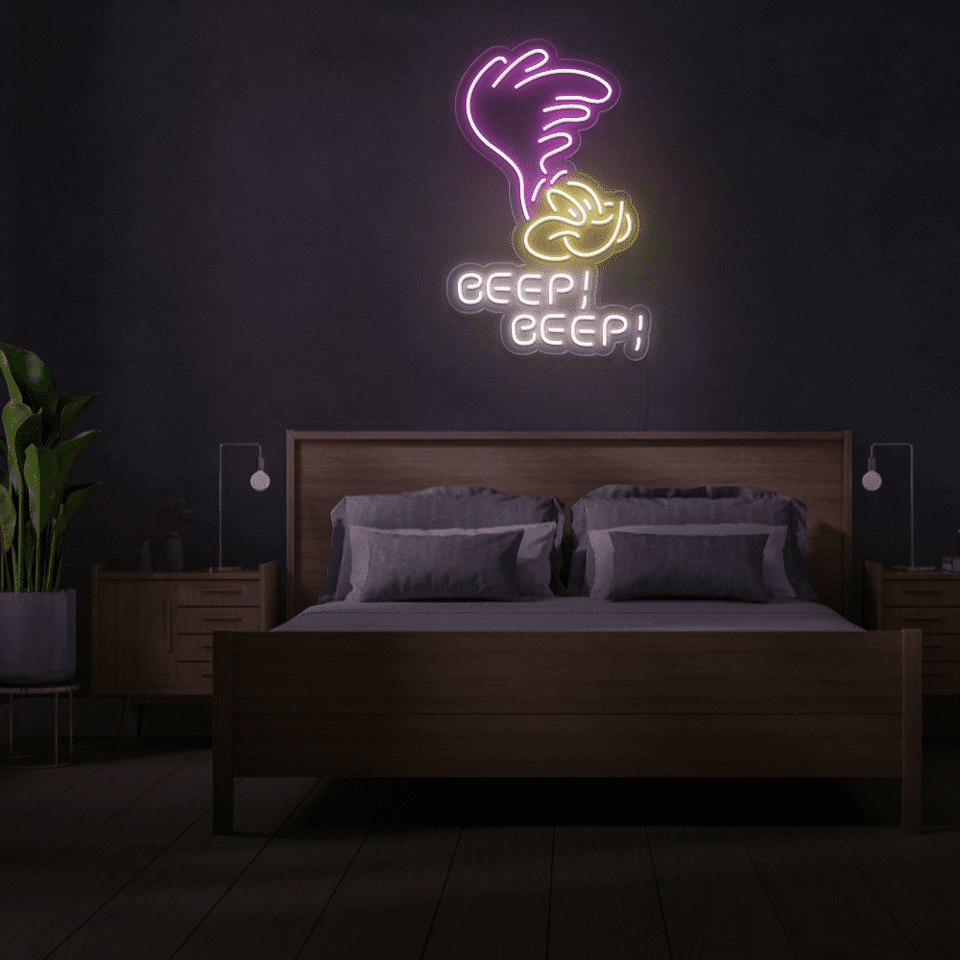 Road Runner as an LED neon sign in muti color designed by neonmarvels.com