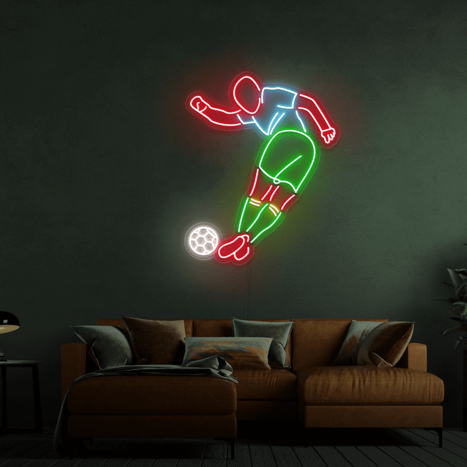SOCCER PLAYER LED NEON SIGN