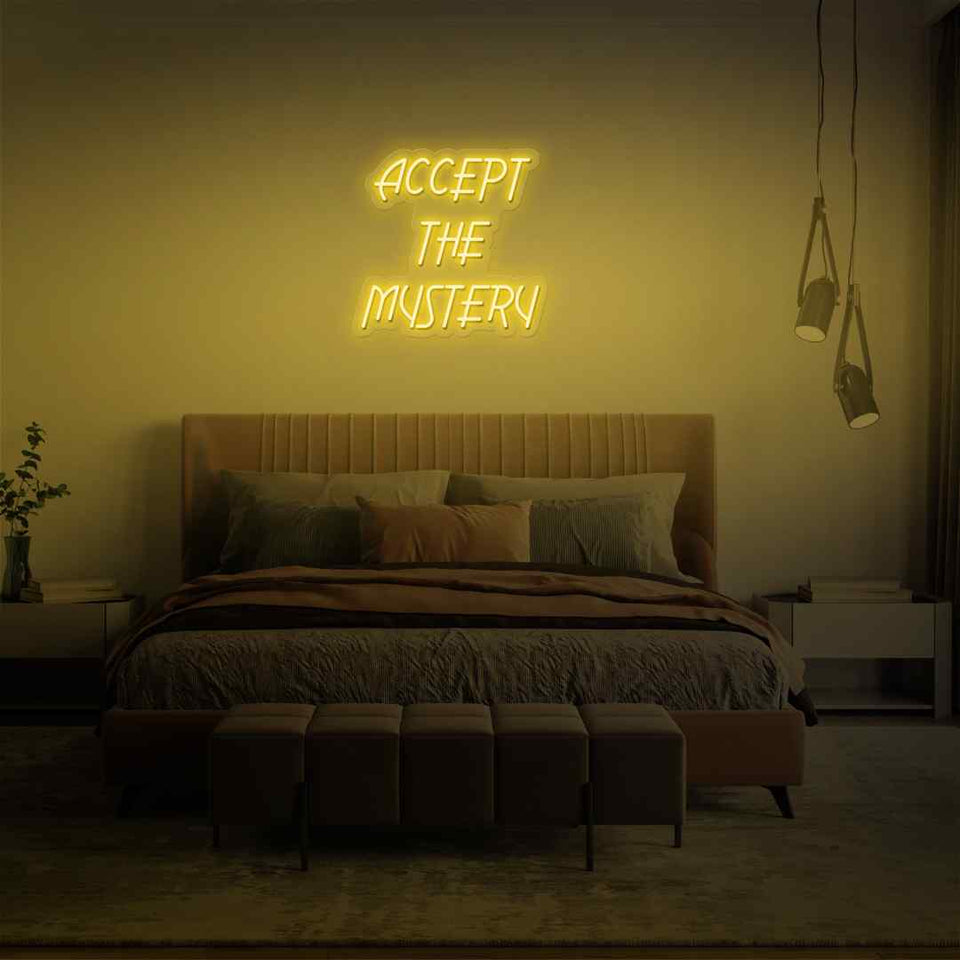 Accept the mystery neon sign