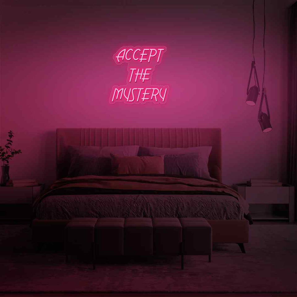 Accept the mystery neon sign