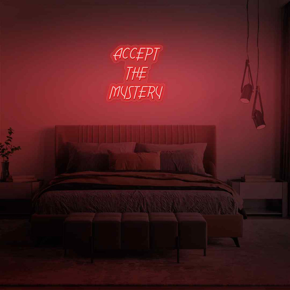Accept the mystery neon sign