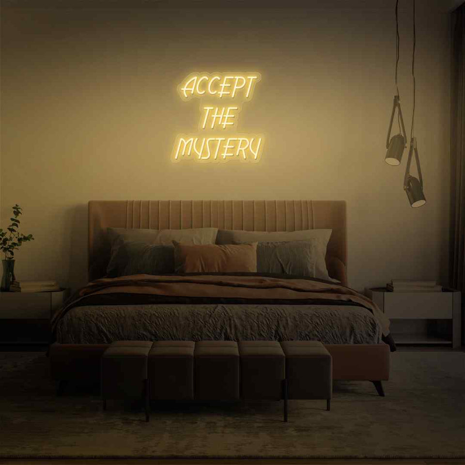 Accept the mystery neon sign