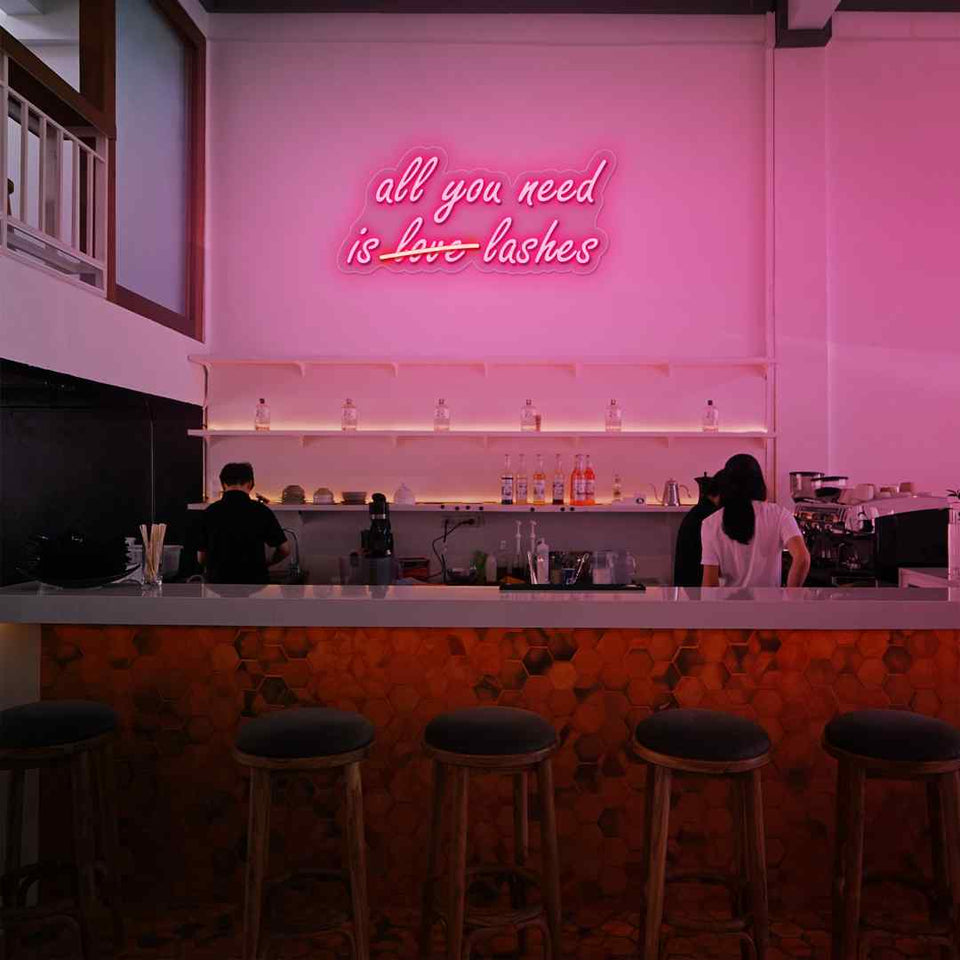ALL YOU NEED IS LASHES NEON SIGN