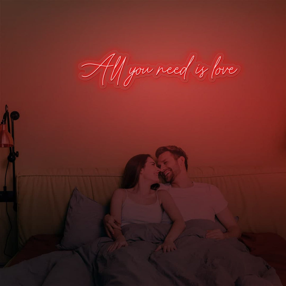 ALL YOU NEED IS LOVE RED COLOR NEON SIGN