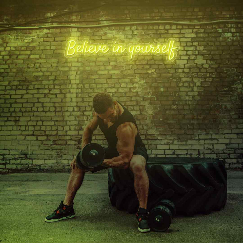 Believe in yourself neon sign