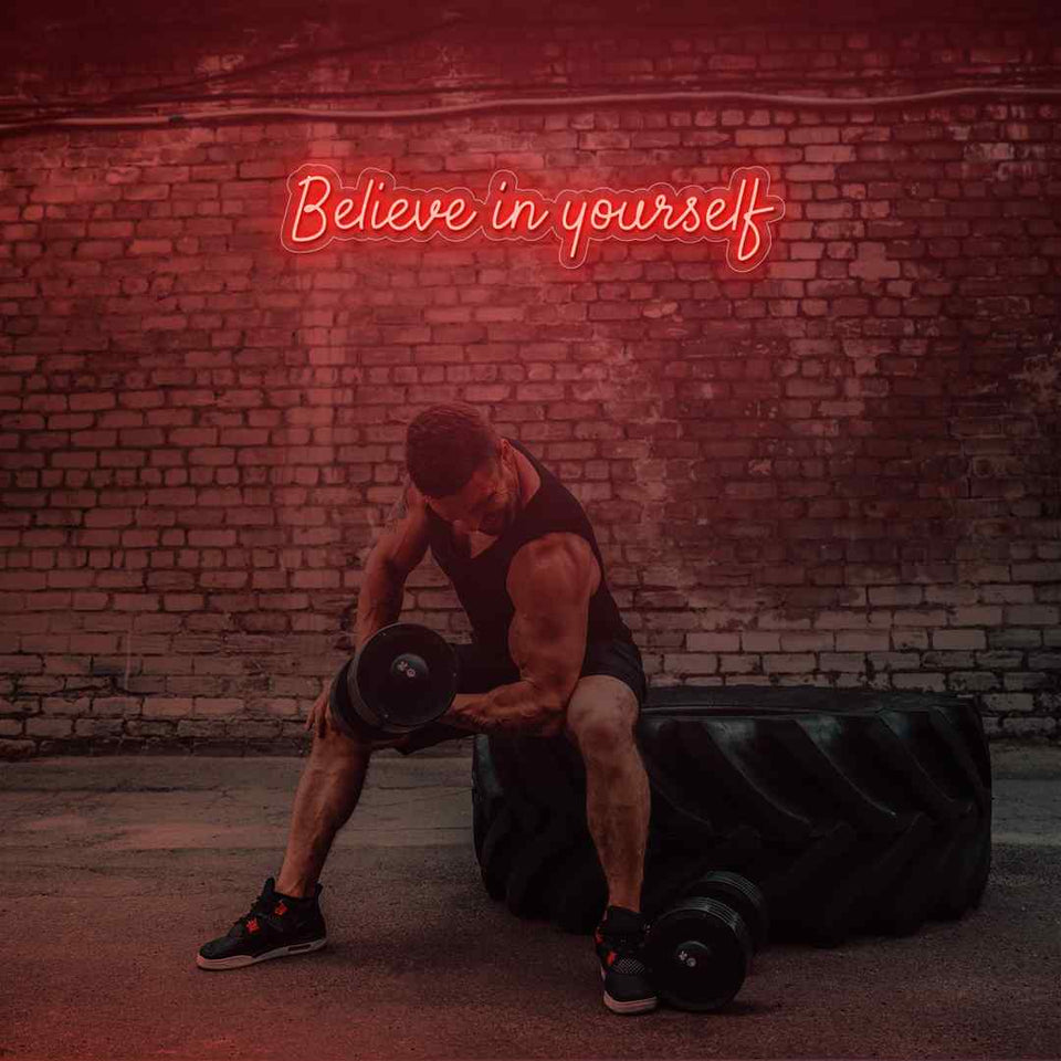 Believe in yourself neon sign