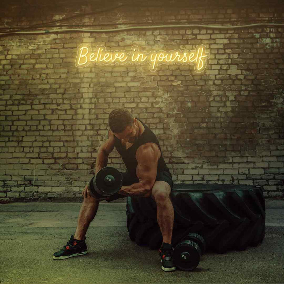 Believe in yourself neon sign