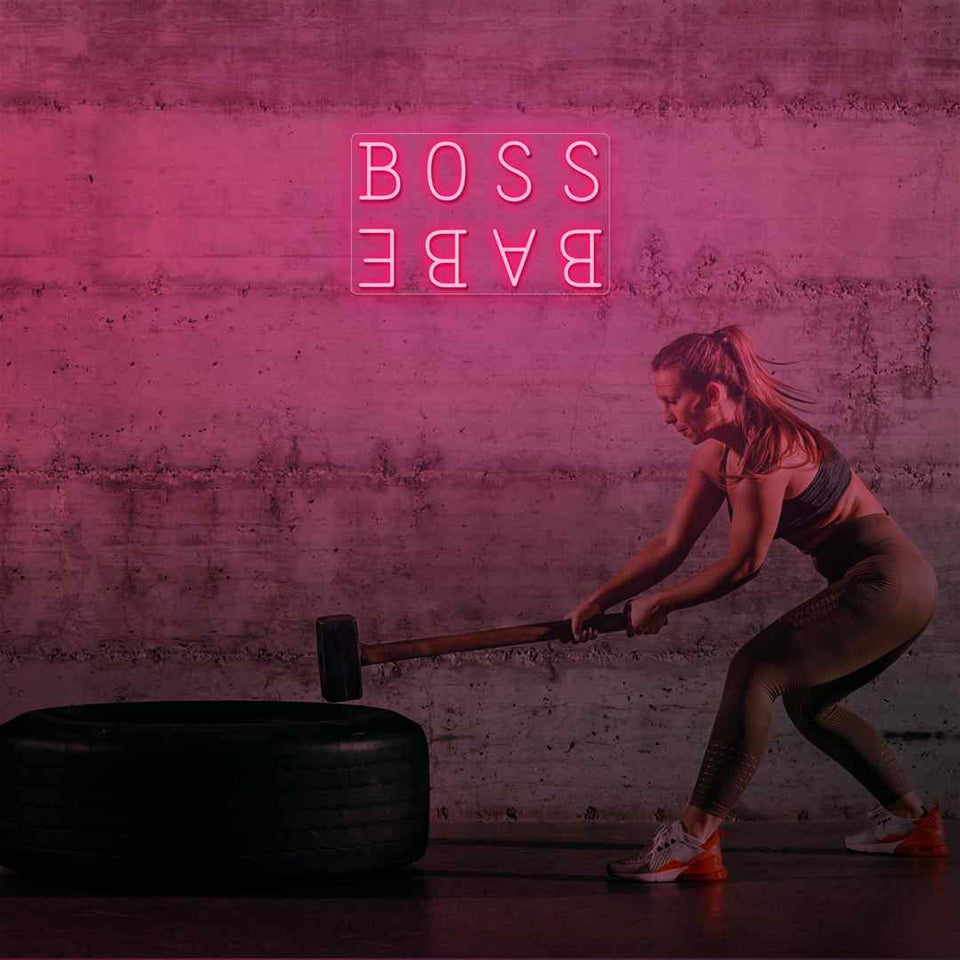 Boss babe neon sign