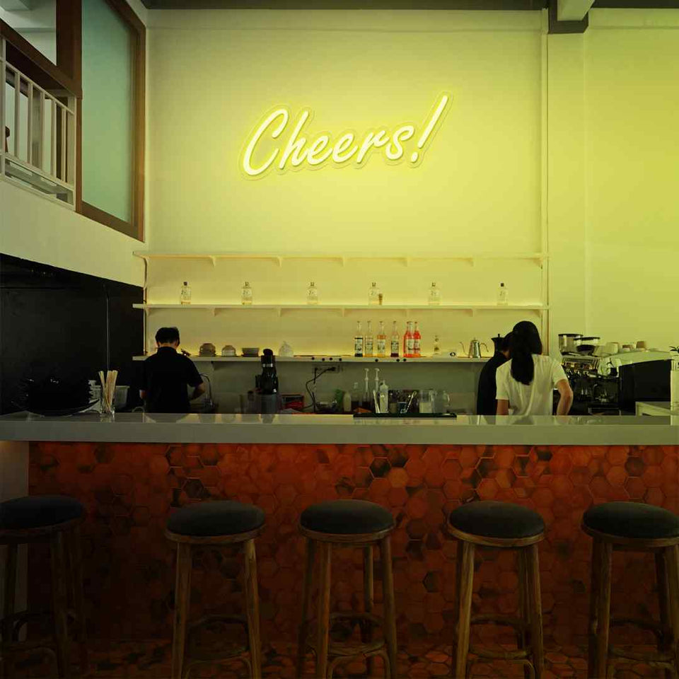Cheers neon sign