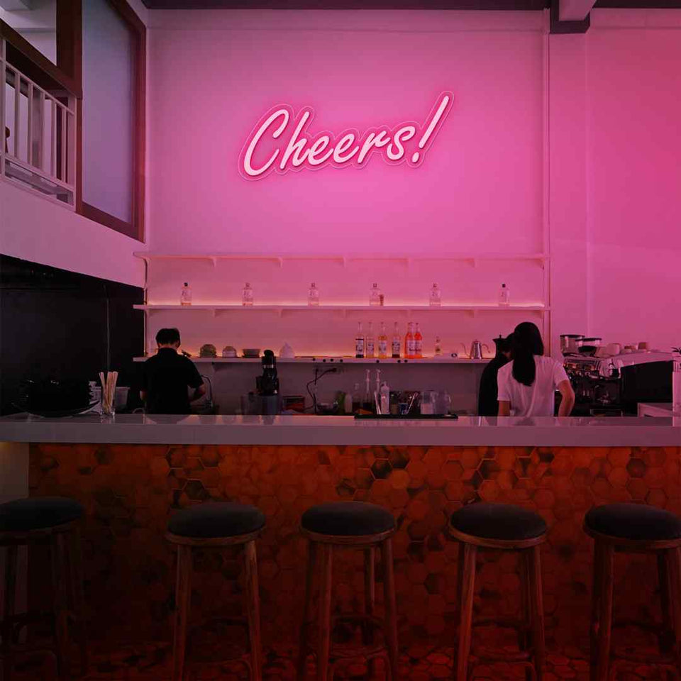 Cheers neon sign