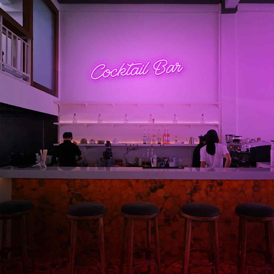 Cocktail bar neon sign