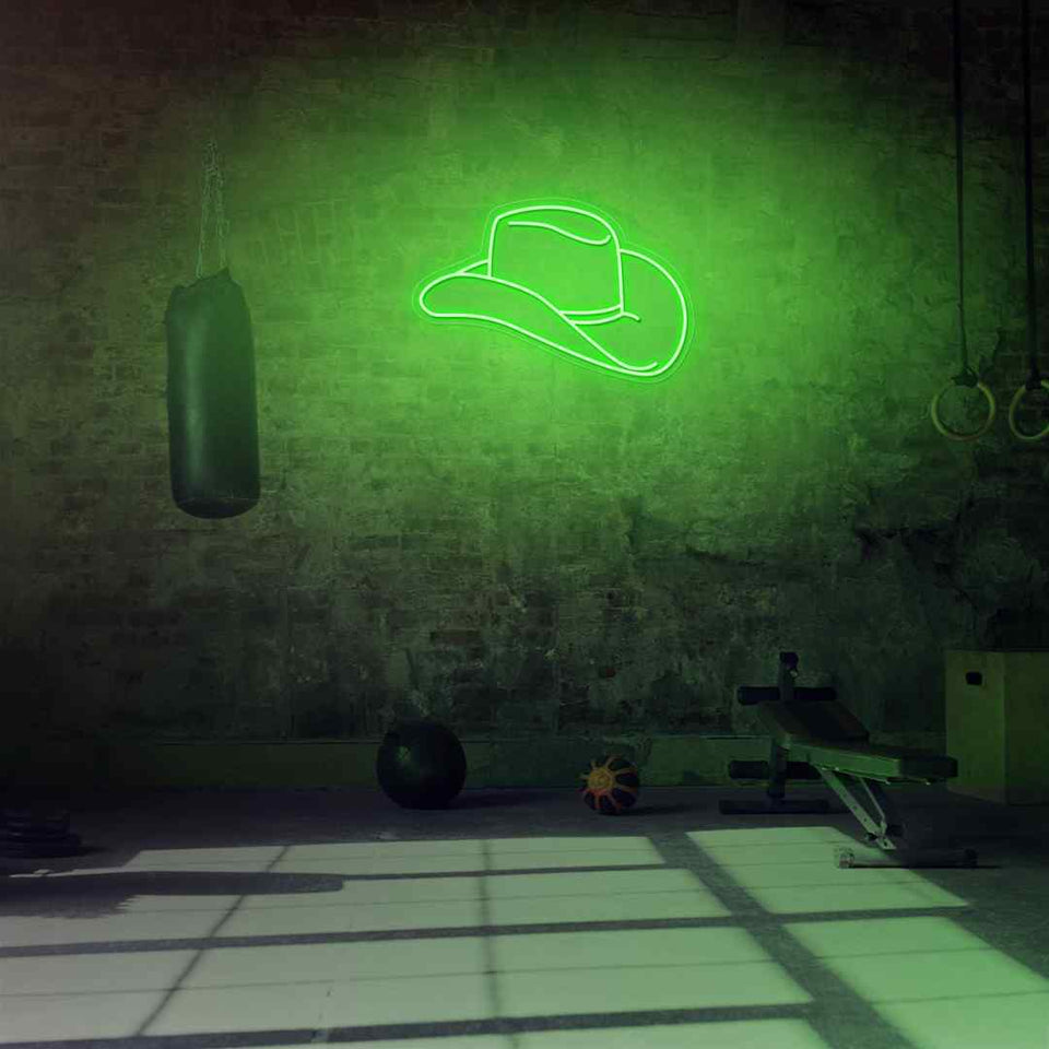 Cowboys hat neon sign