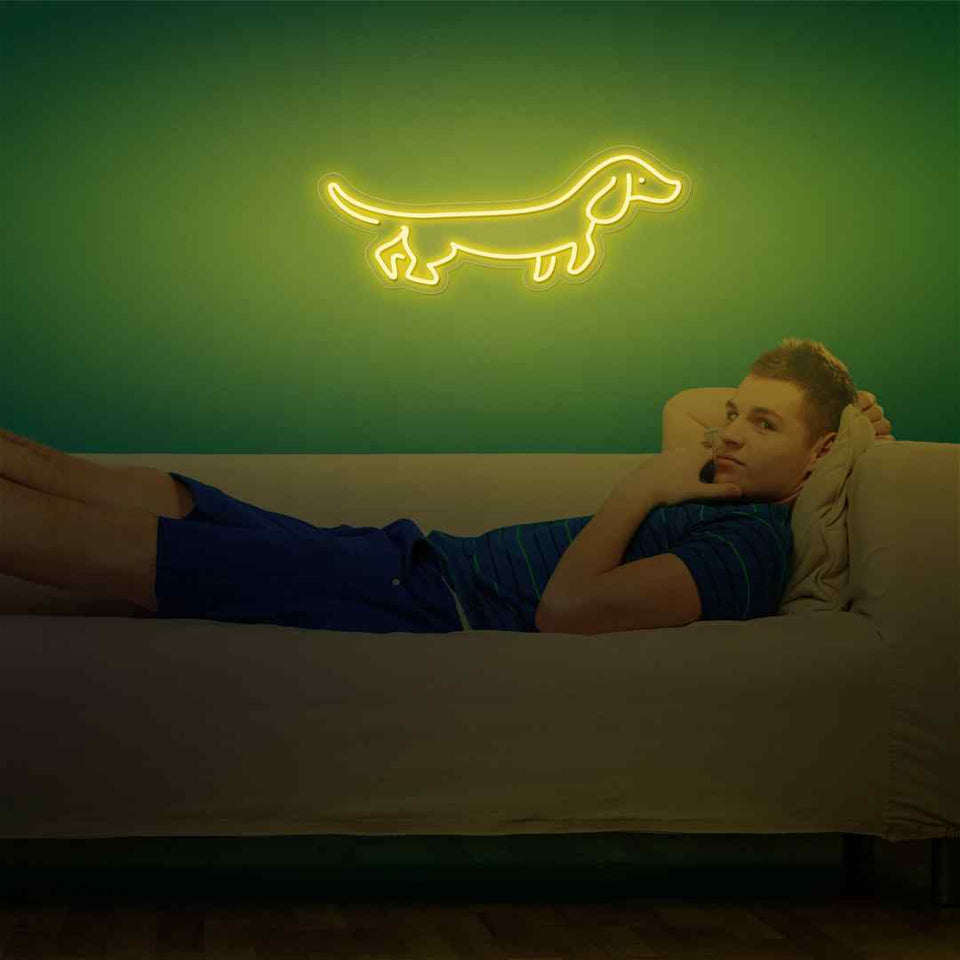 Dachshund neon sign