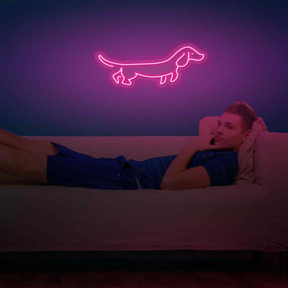 Dachshund neon sign