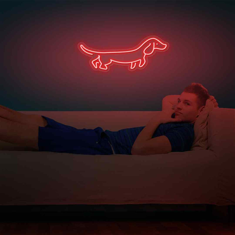 Dachshund neon sign