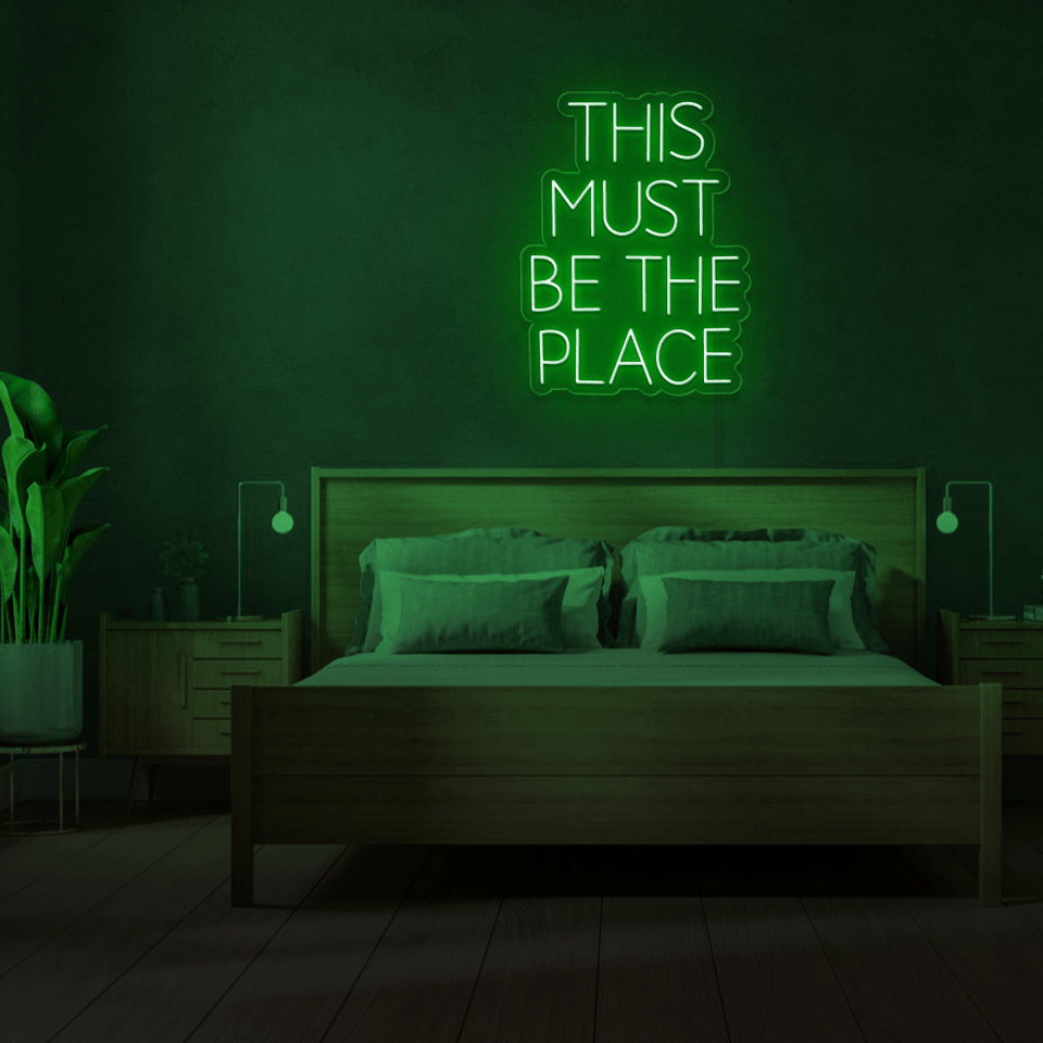 THIS MUST BE THE PLACE DEEP GREEN COLOR LED NEON SIGN