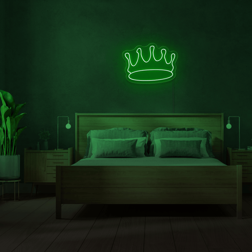 CROWN DEEP GREEN COLOR LED NEON SIGN
