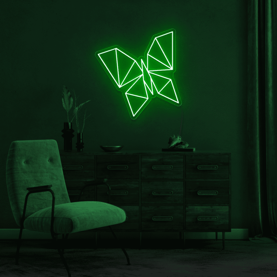 BUTTERFLY DEEP GREEN COLOR LED NEON SIGN