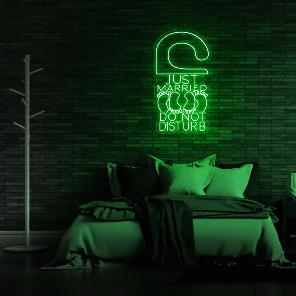 Married Couple LED neon sign in deep green color by Neonmarvels.com