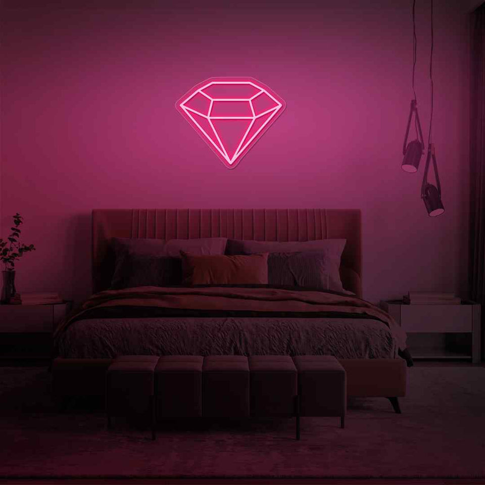 Diamond neon sign