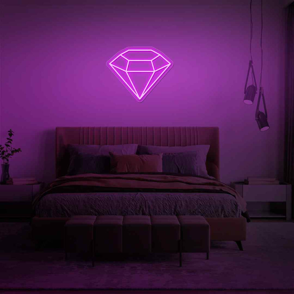 Diamond neon sign