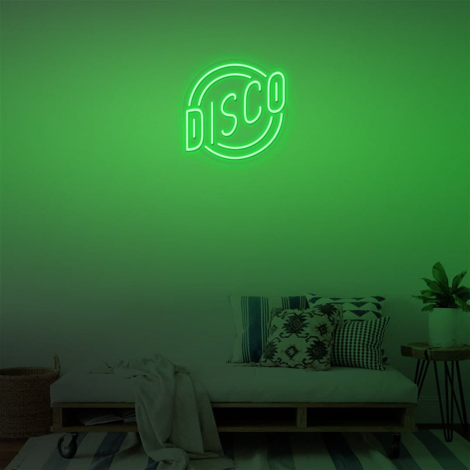 DISCO GREEN COLOR NEON SIGN