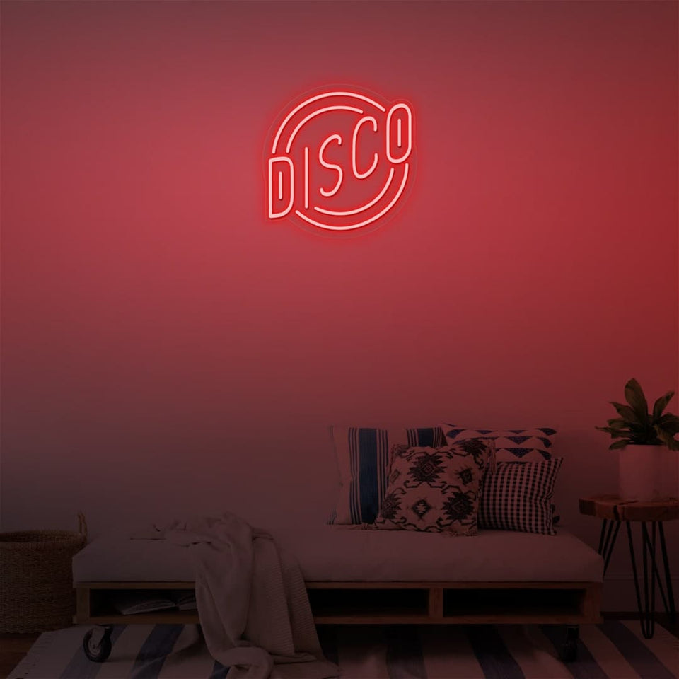 DISCO RED COLOR NEON SIGN