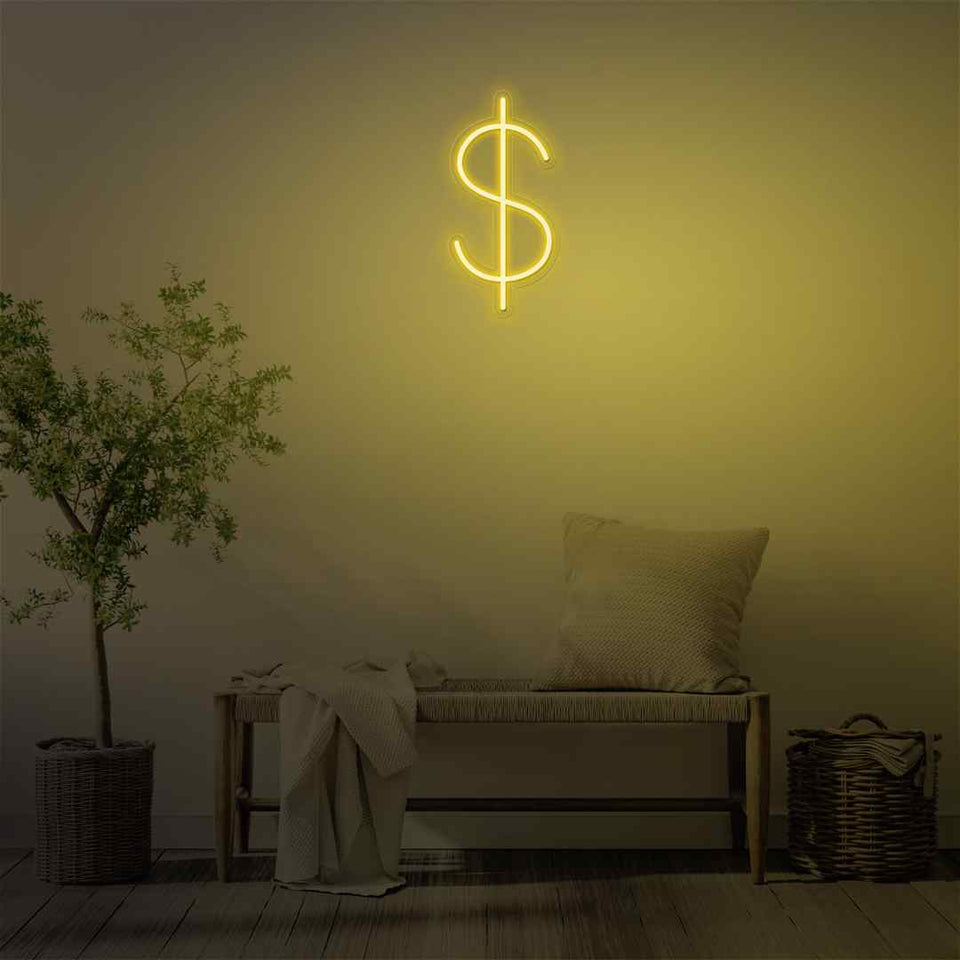 Dollar neon sign