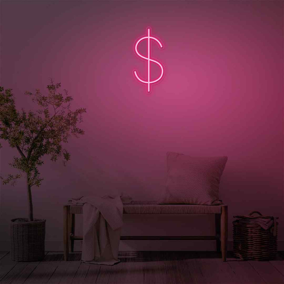 Dollar neon sign