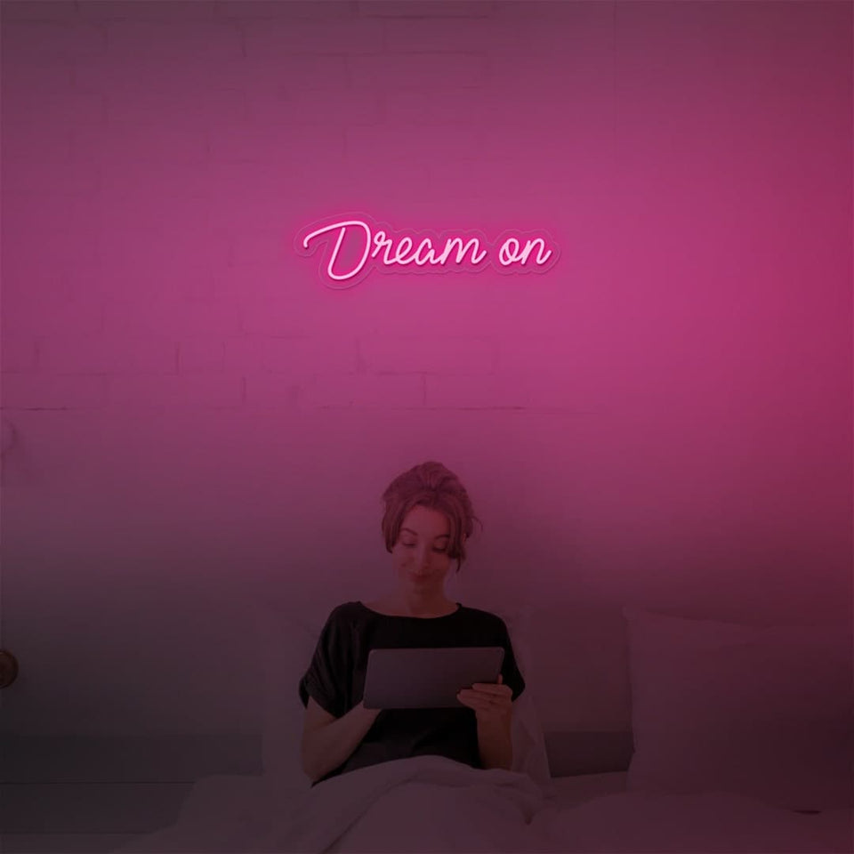 DREAM ON PINK COLOR NEON SIGN