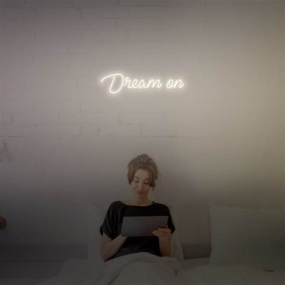 DREAM ON WHITE COLOR NEON SIGN