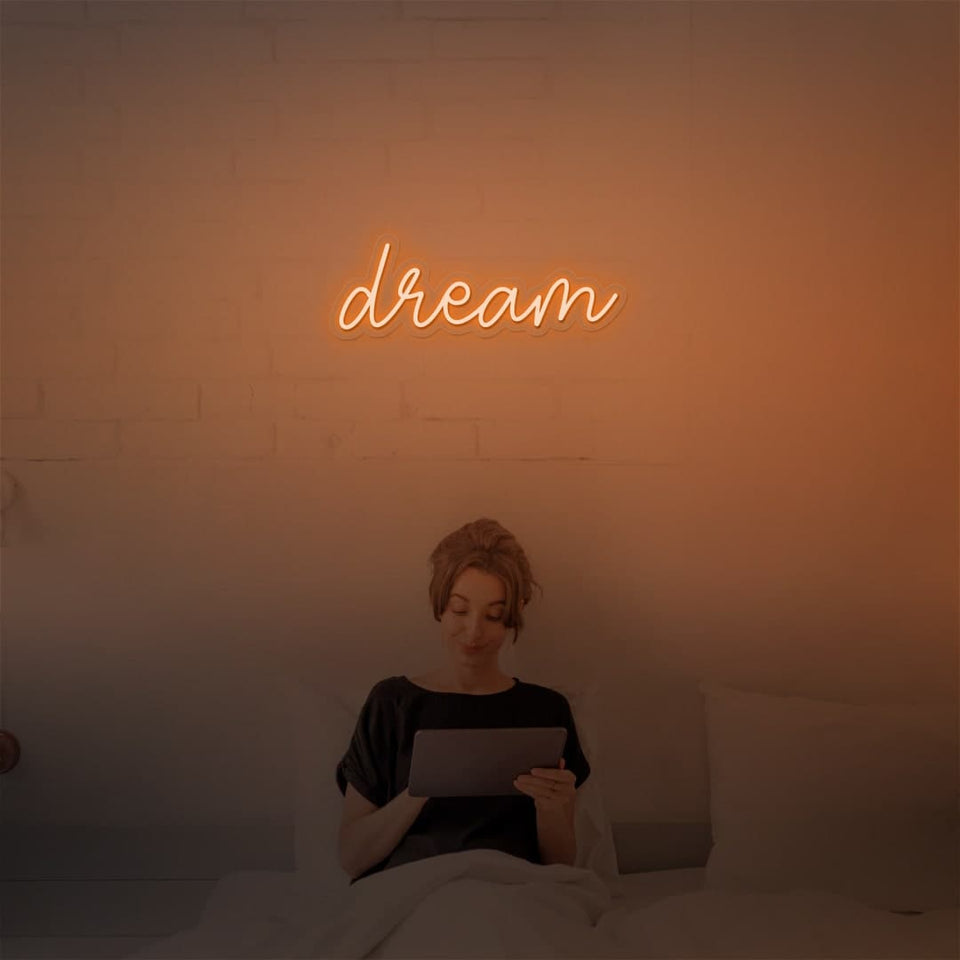 DREAM ORANGE COLOR NEON SIGN