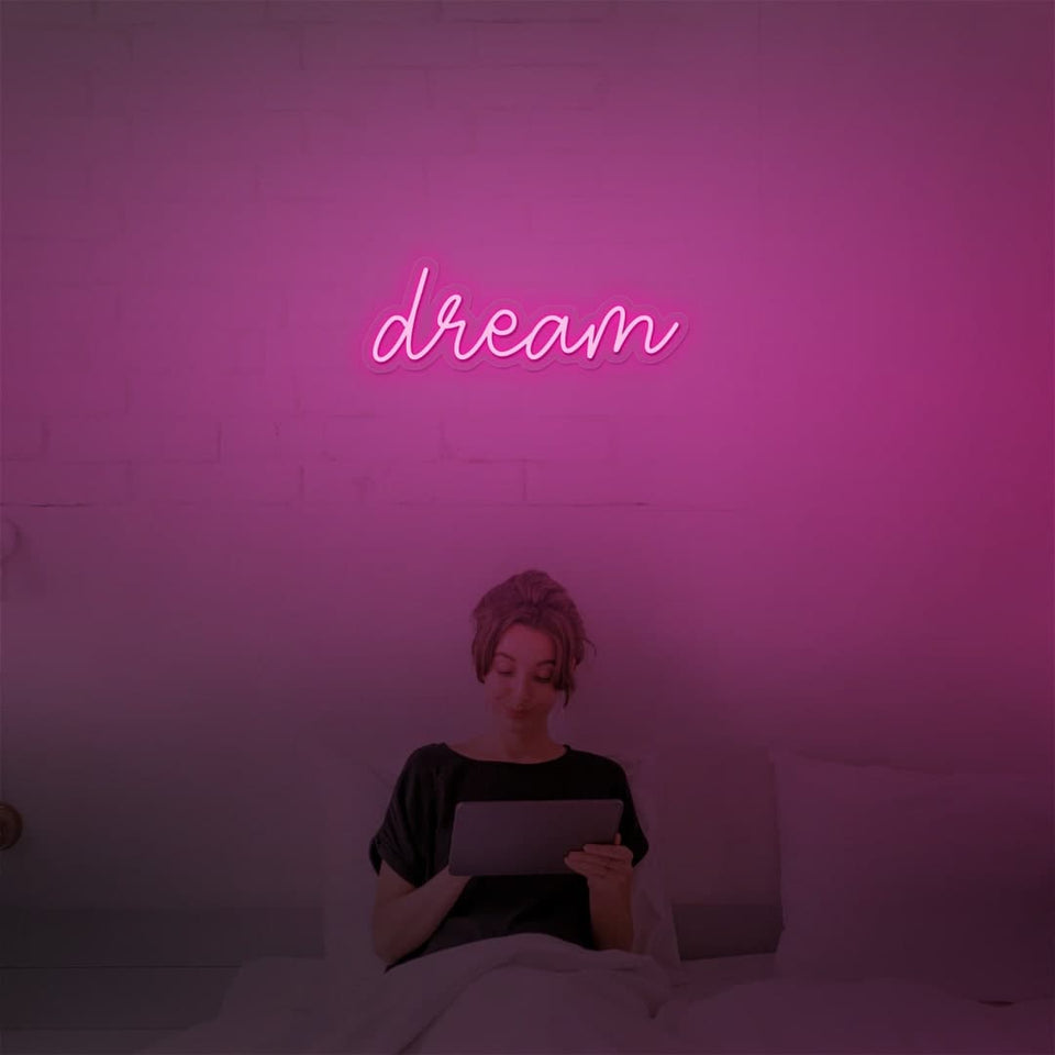 DREAM PINK COLOR NEON SIGN
