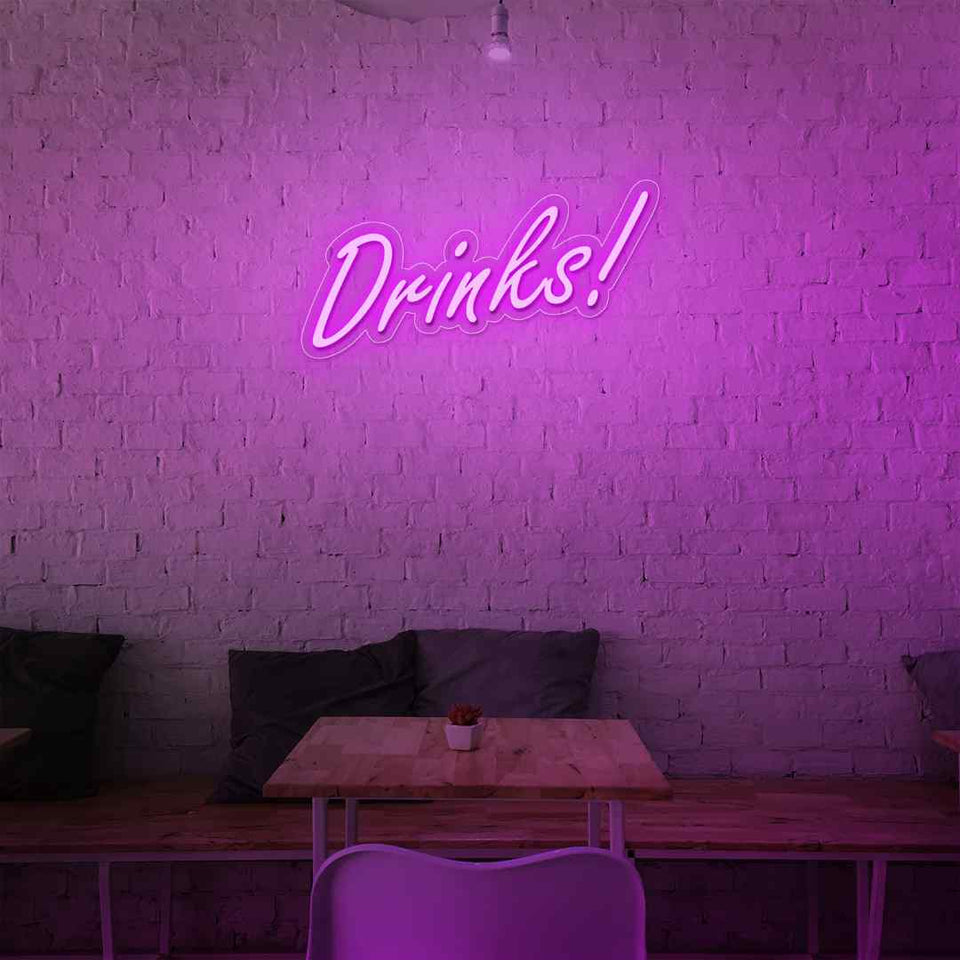 Drinks neon sign