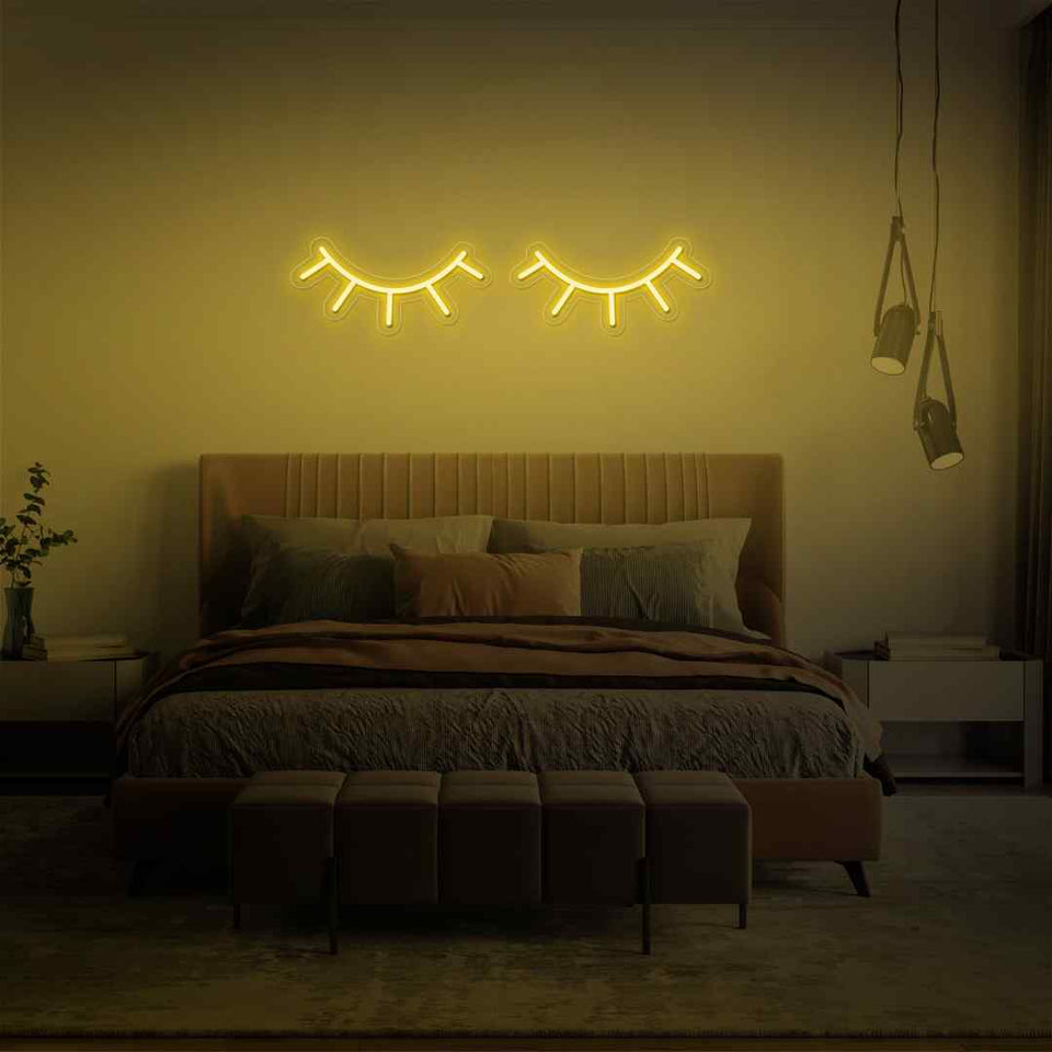 Eyelashes neon sign