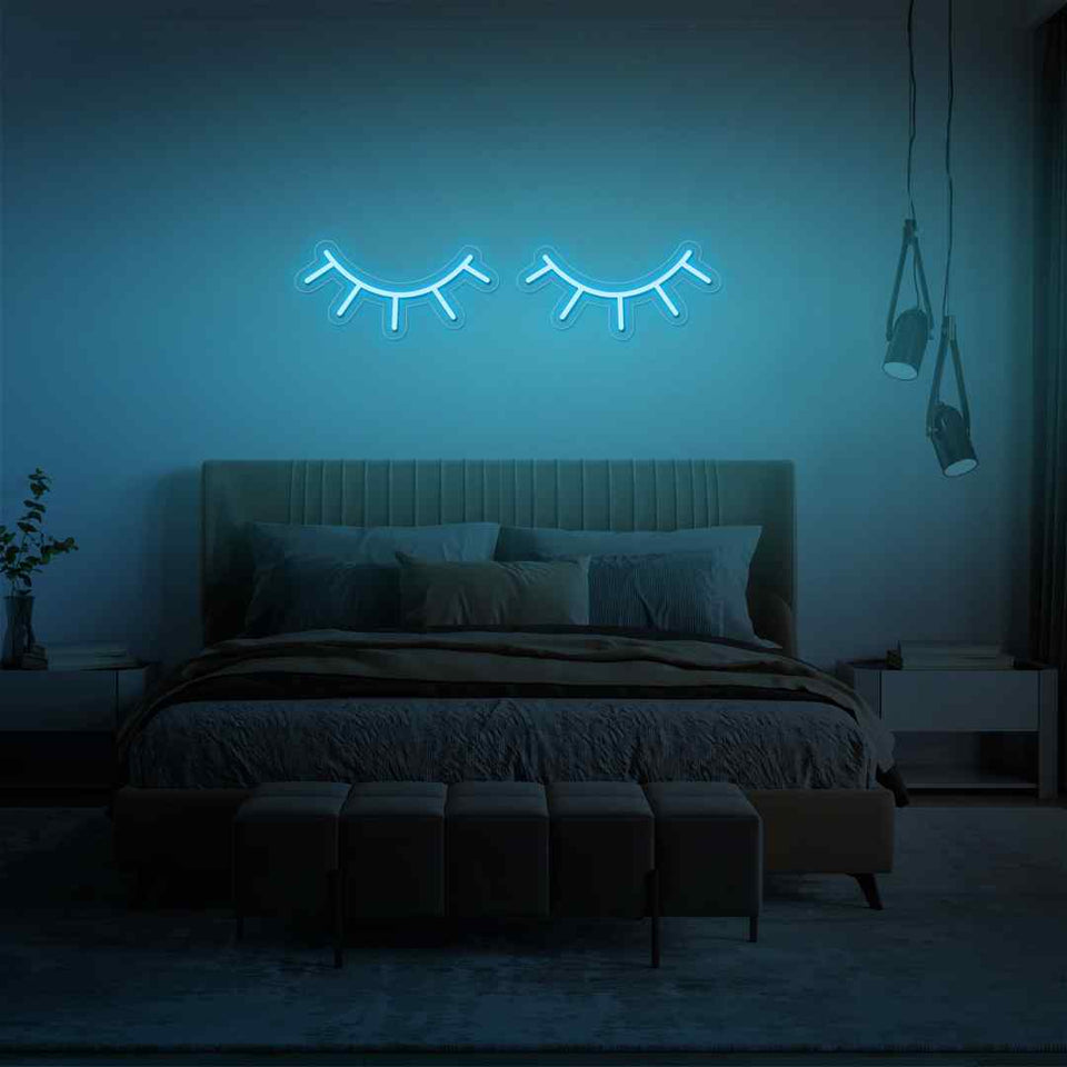 Eyelashes neon sign