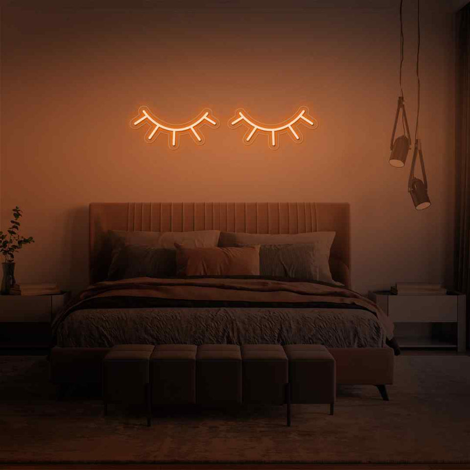 Eyelashes neon sign