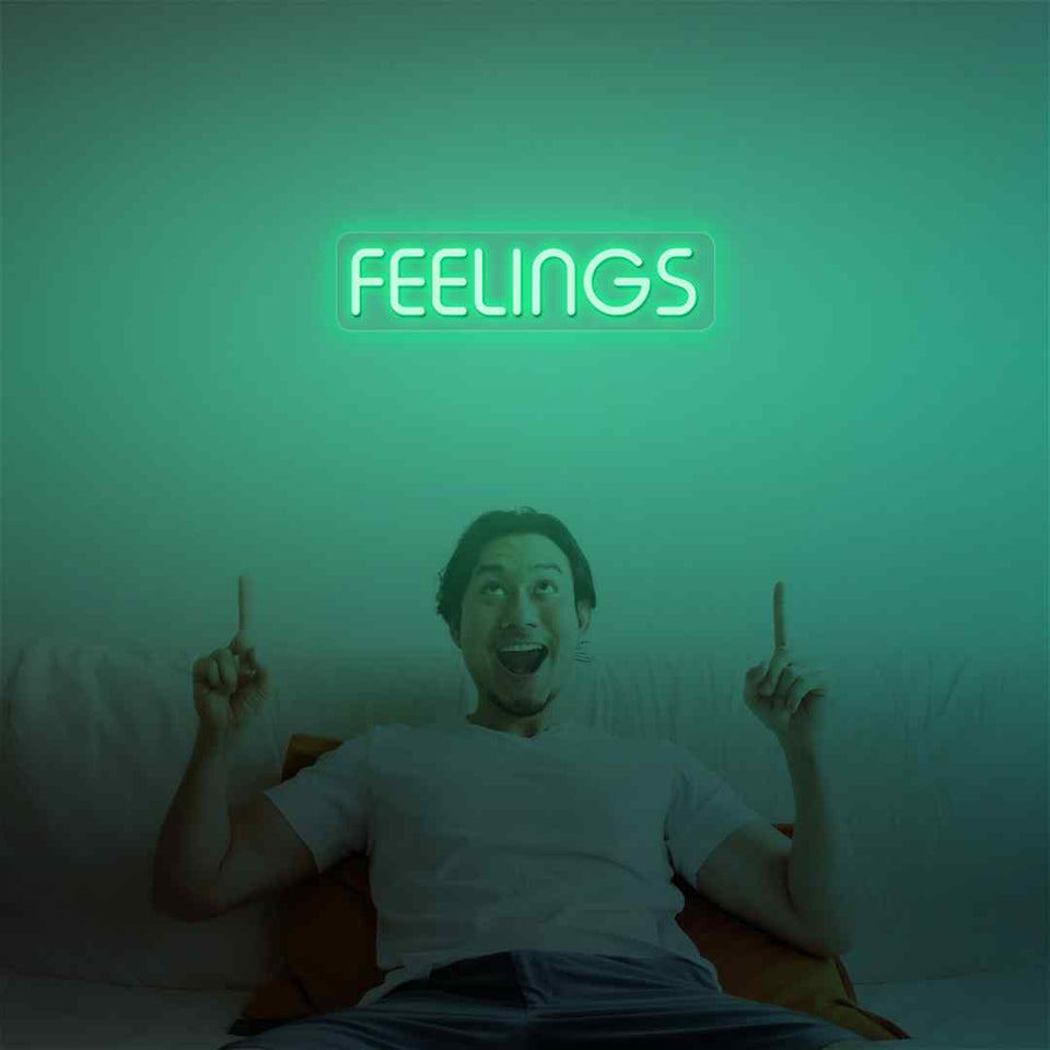 Feelings neon sign
