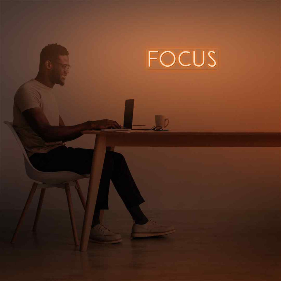 Focus neon sign