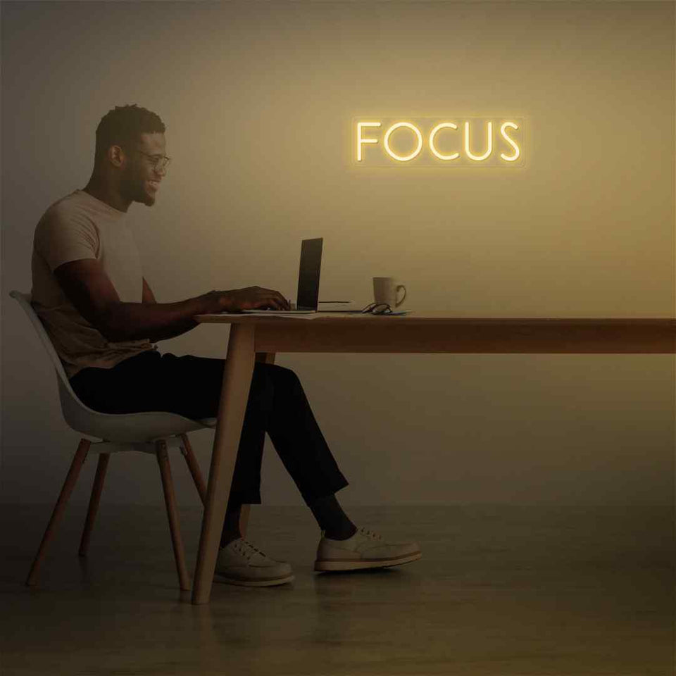 Focus neon sign