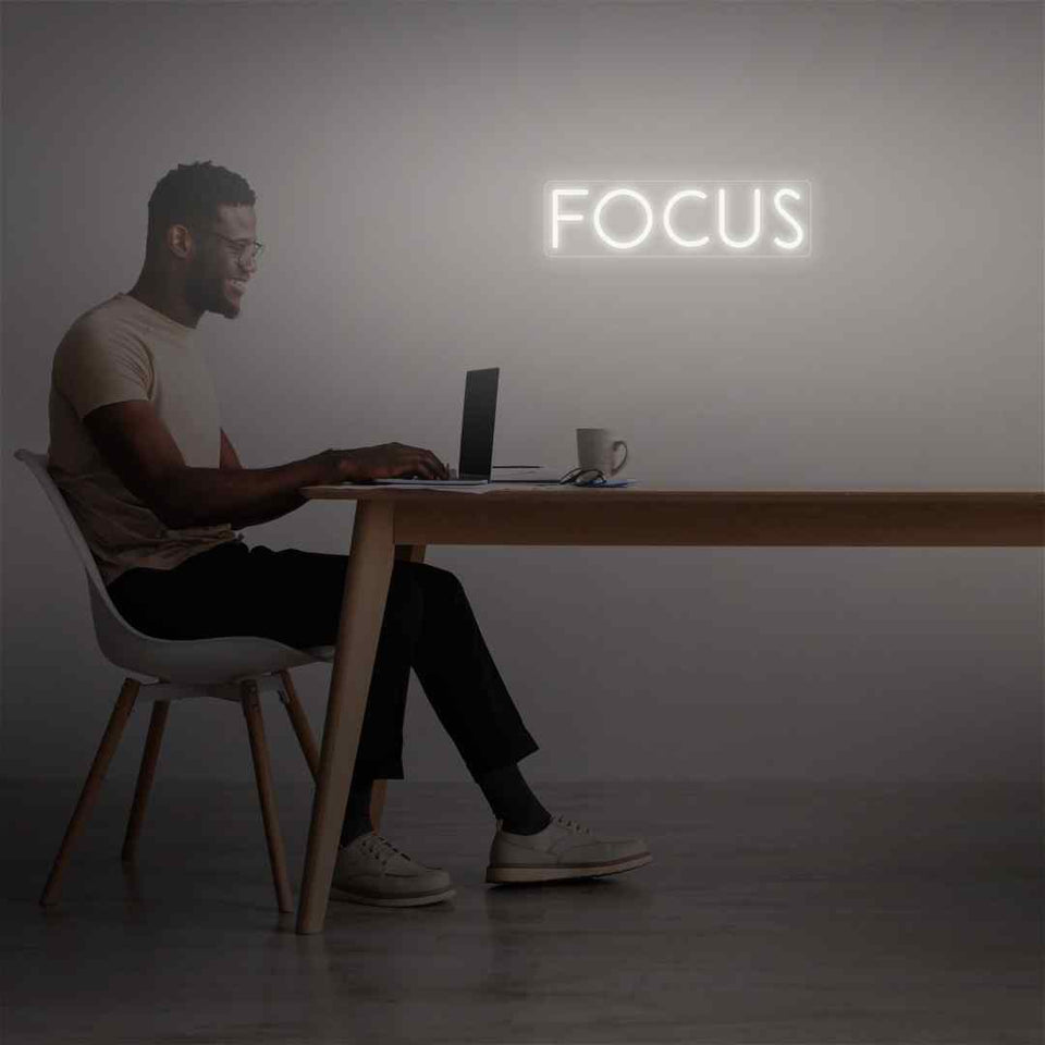 Focus neon sign