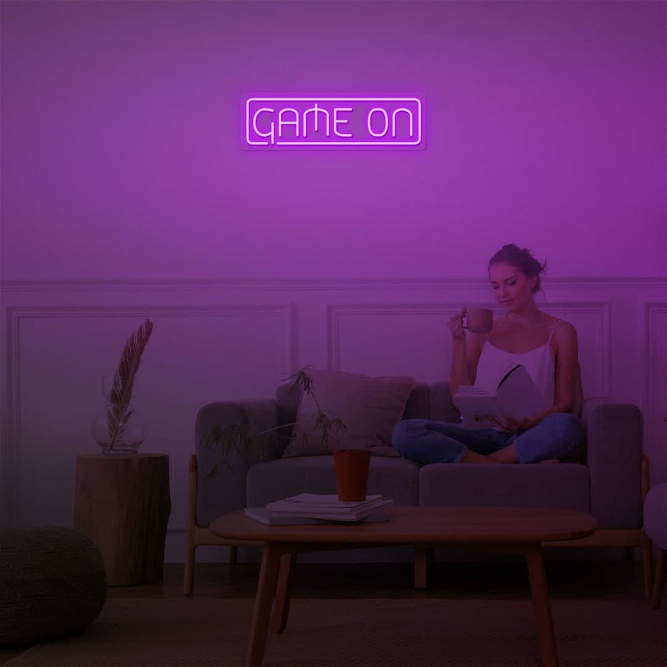 GAME ON PURPLE COLOR NEON SIGN