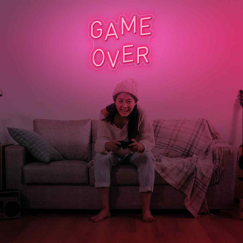 Game over neon sign